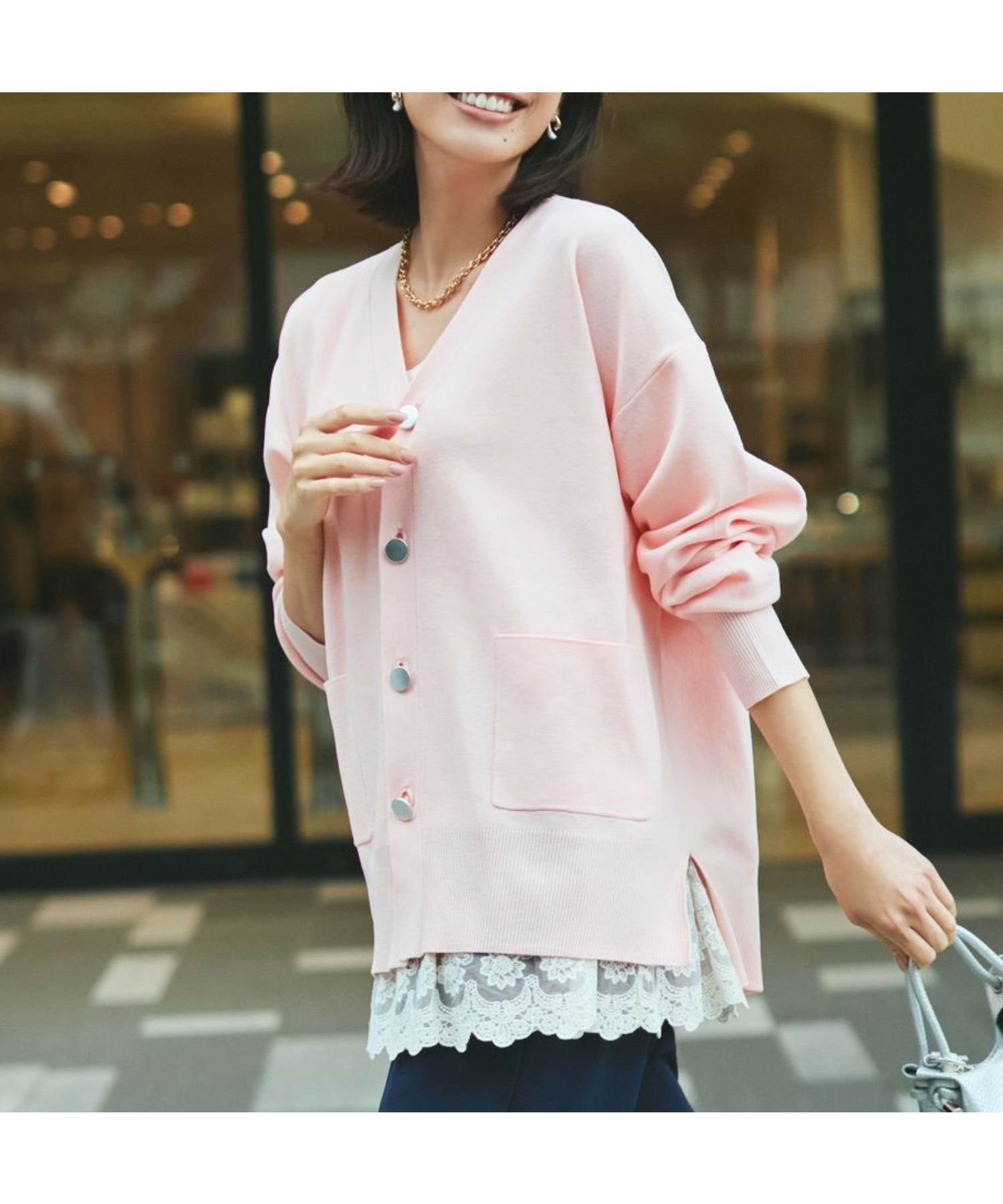 【エルーラ/Elura】のWEB限定カラー 【ランキング獲得!】もっちり立体オーバーカーディガン/327462 インテリア・キッズ・メンズ・レディースファッション・服の通販 founy(ファニー) 　ファッション　Fashion　レディースファッション　Fashion for Women　トップス・カットソー　Cut & Sew Tops　カーディガン・羽織り　Layered Style Cardigans　秋　Autumn　カットソー　Cut and Sewn Top　カーディガン　Cardigan, Knitwear　タイトスカート　Pencil Skirt, Tight Skirt　チェック　Check, Plaid, Tartan　デニム　Denim, Jeans Material　人気　Popular, Best Seller　バランス　Balance, Style Balance　フェミニン　Feminine, Girly　フレア　Flare, Flared　ボトム　Bottoms, Lower Wear　羽織　Haori, Light Jacket　リラックス　Relax, Relaxed Fit　ワイド　Wide, Wide Fit　A/W・秋冬　Autumn/Winter　エレガント 上品　Elegant　ペールピンク22|ID: prp329100004787808 ipo3291000000035351382