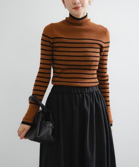 【アーバンリサーチ/URBAN RESEARCH】の『UR TECH』ハイネックリブニット 人気、トレンドファッション・服の通販 founy(ファニー) ファッション Fashion レディースファッション Fashion for Women トップス・カットソー Cut & Sew Tops ニット Knit Tops & Sweaters インナー Innerwear トレンド Trend, Trending Now 定番 Standard, Basic Item ベーシック Basic, Essential ボーダー Border, Stripe 冬 Winter / This Winter A/W・秋冬 Autumn/Winter おすすめ Recommended / Our Picks 2025年 2025 2025-2026秋冬・A/W Autumn/Winter 2025–26 AW25–26 |ID:prp329100004787839