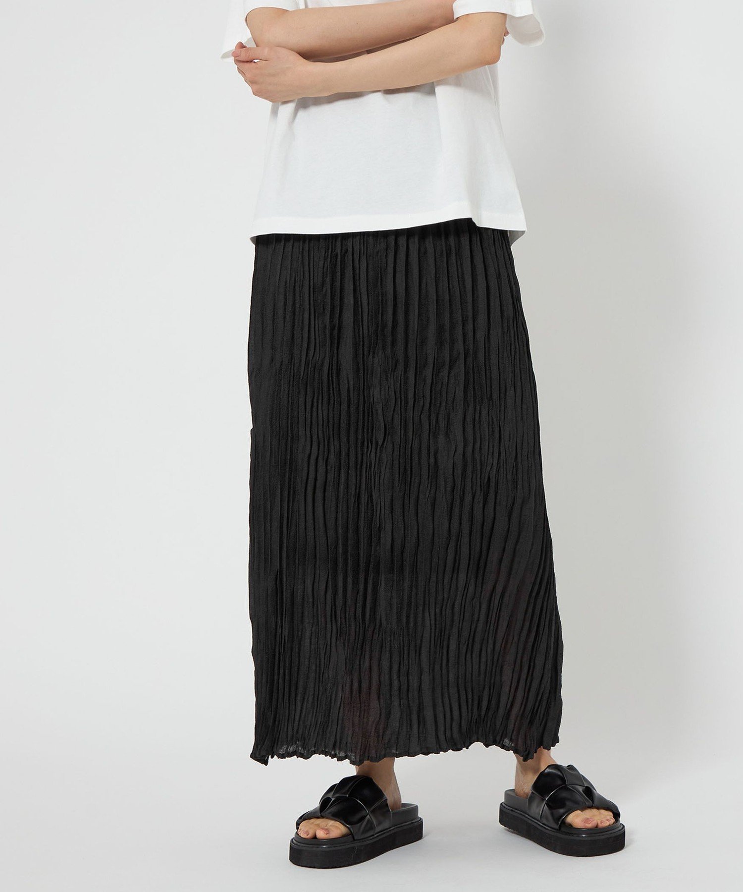 【ユナイテッドアローズ/UNITED ARROWS】のCITEN プリーツナロースカート インテリア・キッズ・メンズ・レディースファッション・服の通販 founy(ファニー) ファッション Fashion レディースファッション Fashion for Women スカート Skirts エアリー Airy Texture シアー Sheer, See-Through フィット Fit, Slim Fit フレア Flare, Flared プリーツ Pleats, Pleated ランダム Random, Irregular A/W・秋冬 Autumn/Winter アウトレット Outlet / Clearance 夏 Summer エレガント 上品 Elegant BLACK|ID: prp329100004787841 ipo3291000000034749100