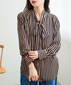 【ルクールブラン/le.coeur blanc】のストライプボウタイブラウス 人気、トレンドファッション・服の通販 founy(ファニー) ファッション Fashion レディースファッション Fashion for Women トップス・カットソー Cut & Sew Tops シャツ・ブラウス・オフィスカジュアル Elegant Blouses & Button-Ups おすすめ Recommended / Our Picks ジャケット Jacket, Outerwear リボン Ribbon, Bow 人気 Popular, Best Seller thumbnail ネイビー柄|ID: prp329100004787854 ipo3291000000034843897