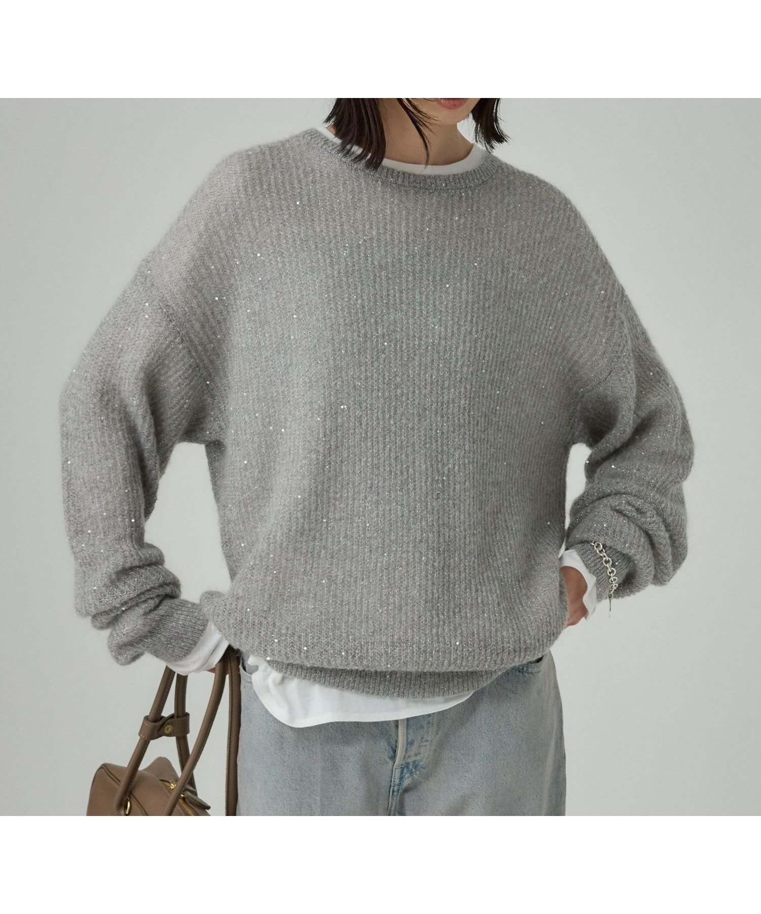 【バビロン/BABYLONE / KIDS】のアゼアミモヘアシアーニット インテリア・キッズ・メンズ・レディースファッション・服の通販 founy(ファニー) 　ファッション　Fashion　キッズファッション　Fashion for Kids　秋　Autumn　デニム　Denim, Jeans Material　トレンド　Trend, Trending Now　フェミニン　Feminine, Girly　ベーシック　Basic, Essential　再入荷　Restock / Back in Stock　おすすめ　Recommended / Our Picks　グレー15|ID: prp329100004787881 ipo3291000000034914445