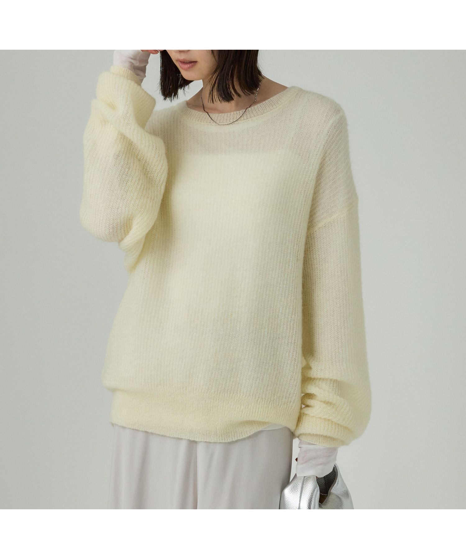 【バビロン/BABYLONE / KIDS】のアゼアミモヘアシアーニット インテリア・キッズ・メンズ・レディースファッション・服の通販 founy(ファニー) 　ファッション　Fashion　キッズファッション　Fashion for Kids　秋　Autumn　デニム　Denim, Jeans Material　トレンド　Trend, Trending Now　フェミニン　Feminine, Girly　ベーシック　Basic, Essential　再入荷　Restock / Back in Stock　おすすめ　Recommended / Our Picks　クリーム62|ID: prp329100004787881 ipo3291000000034914450