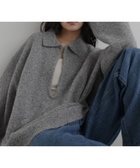 【ヘラム/hellam】のキーネックポロニット 杢グレー|ID: prp329100004787899 ipo3291000000034928333