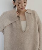 【ヘラム/hellam】のキーネックポロニット オートミール|ID: prp329100004787899 ipo3291000000034928335