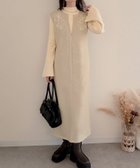 【ジュノア/JUNOAH】のコード刺繍キーネックワンピース 人気、トレンドファッション・服の通販 founy(ファニー) ファッション Fashion レディースファッション Fashion for Women ワンピース Dresses thumbnail ライトベージュ|ID: prp329100004787902 ipo3291000000034749324