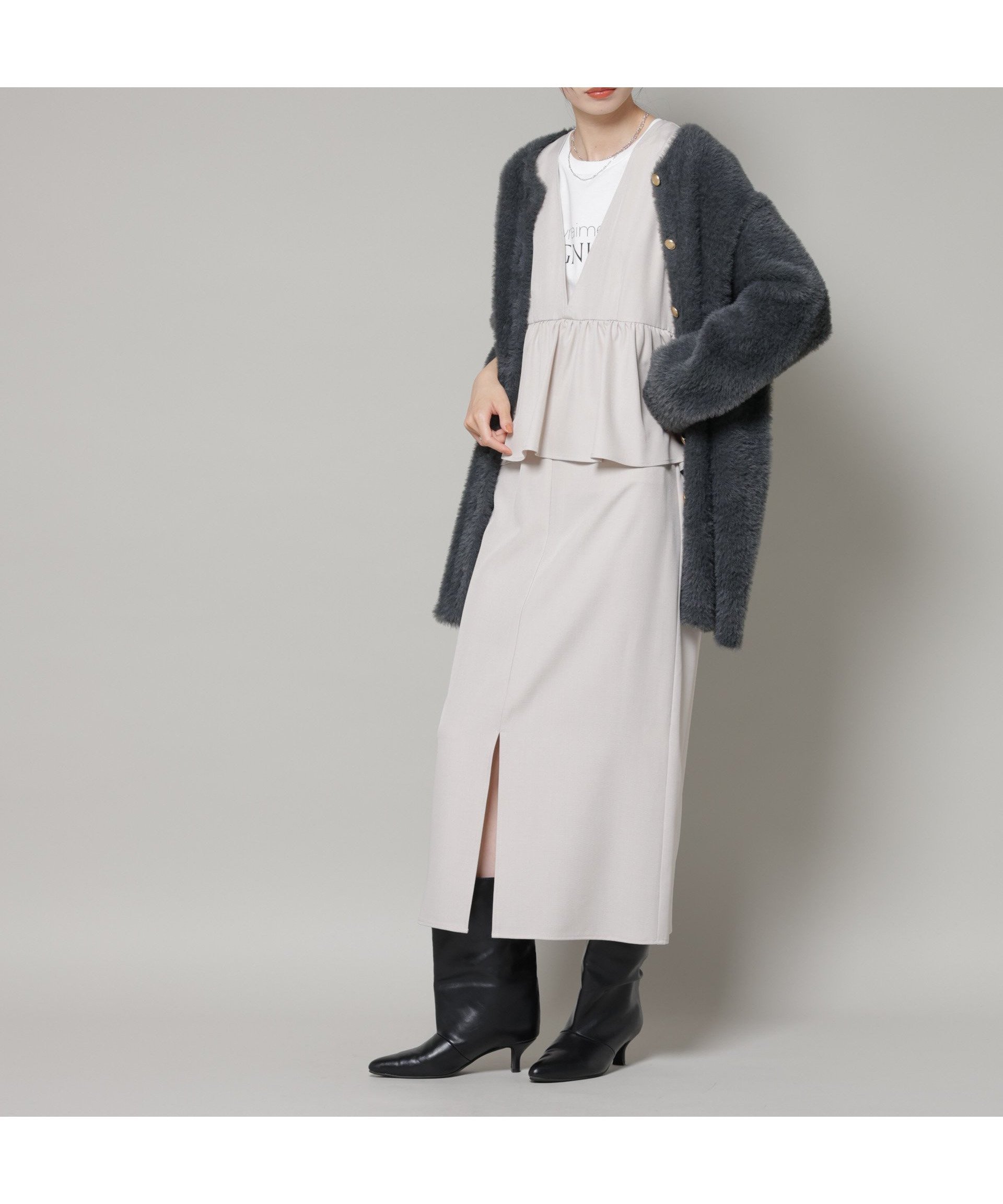 【ナノ ユニバース/nano universe】の前後2wayフレア切り替えワンピース インテリア・キッズ・メンズ・レディースファッション・服の通販 founy(ファニー) 　ファッション　Fashion　レディースファッション　Fashion for Women　ワンピース　Dresses　ウォッシャブル　Machine Washable　ギャザー　Gathered, Ruffled　スリット　Slit, Slit Detail　フレア　Flare, Flared　ペプラム　Peplum, Flared Hem　リブニット　Rib Knit, Ribbed Knit　ロング　Long, Long-Length　アウトレット　Outlet / Clearance　エレガント 上品　Elegant　ビジネス 仕事 通勤　Business / Work / Commuting　2026年　2026　グレージュ3|ID: prp329100004787924 ipo3291000000034749427