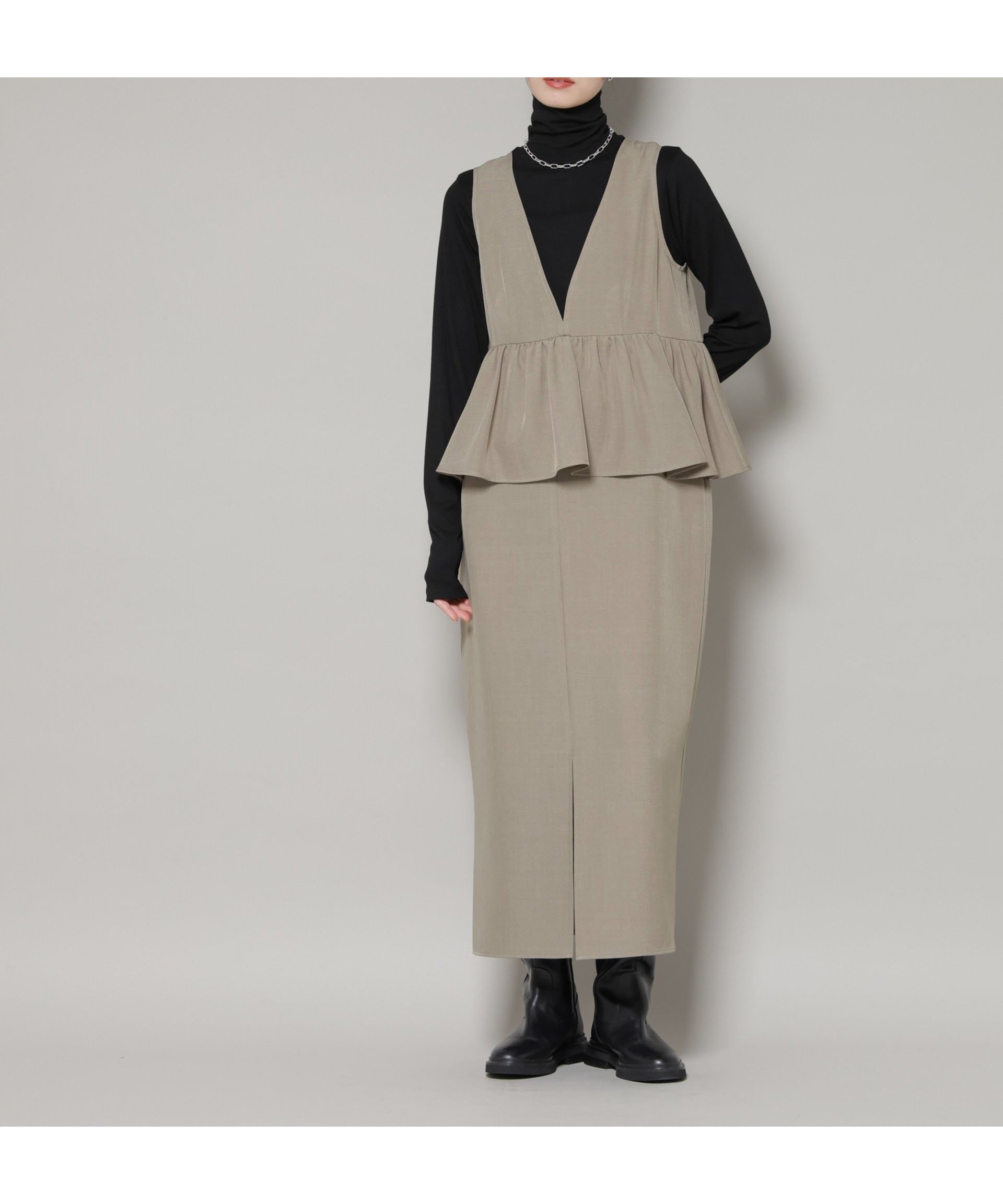 【ナノ ユニバース/nano universe】の前後2wayフレア切り替えワンピース インテリア・キッズ・メンズ・レディースファッション・服の通販 founy(ファニー) 　ファッション　Fashion　レディースファッション　Fashion for Women　ワンピース　Dresses　ウォッシャブル　Machine Washable　ギャザー　Gathered, Ruffled　スリット　Slit, Slit Detail　フレア　Flare, Flared　ペプラム　Peplum, Flared Hem　リブニット　Rib Knit, Ribbed Knit　ロング　Long, Long-Length　アウトレット　Outlet / Clearance　エレガント 上品　Elegant　ビジネス 仕事 通勤　Business / Work / Commuting　2026年　2026　モカ3|ID: prp329100004787924 ipo3291000000034749429