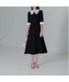 【レジャ/Leja】のLEJA-花柄レースカラースパンコールAラインワンピースドレス 結婚式レディース BLACK|ID: prp329100004787954 ipo3291000000035168848