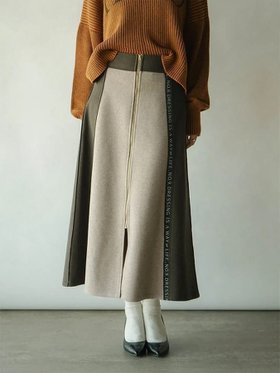 【ラシュッド/LASUD】のメルトンジップフレアスカート 人気、トレンドファッション・服の通販 founy(ファニー) ファッション Fashion レディースファッション Fashion for Women スカート Skirts Aライン・フレアスカート A-Line & Flared Skirts エレガント 上品 Elegant ジップ Zip, Zipper フレア Flare, Flared |ID:prp329100004787991