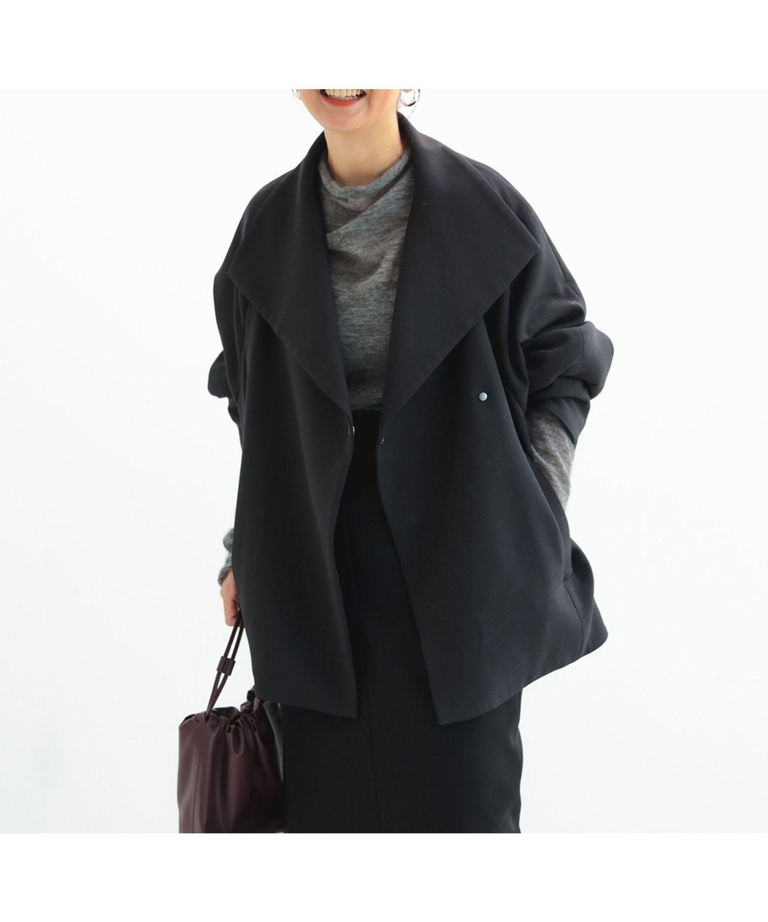 【デミルクス ビームス/Demi-Luxe BEAMS】のスタンドネック 中綿ブルゾン コート .M ドットエム インテリア・キッズ・メンズ・レディースファッション・服の通販 founy(ファニー) 　ファッション　Fashion　レディースファッション　Fashion for Women　アウター　Coat / Outerwear Collection　コート・ロングコート・ピーコート　Long Coats, Peacoats & More　ブルゾンジャケット・スポーティアウター　Blouson Jackets　シンプル　Simple, Minimal　スタンド　Stand Collar, Upright Stand　スマート　Smart, Elegant　タイトスカート　Pencil Skirt, Tight Skirt　ダブル　Double, Double-Breasted　なめらか　Smooth, Silky Texture　フォルム　Silhouette, Form　フラット　Flat, Flat Shoes　ブルゾン　Blouson, Bomber Jacket　ループ　Loop, Loop Knit　ワイド　Wide, Wide Fit　おすすめ　Recommended / Our Picks　エレガント 上品　Elegant　BLACK|ID: prp329100004787997 ipo3291000000034772430