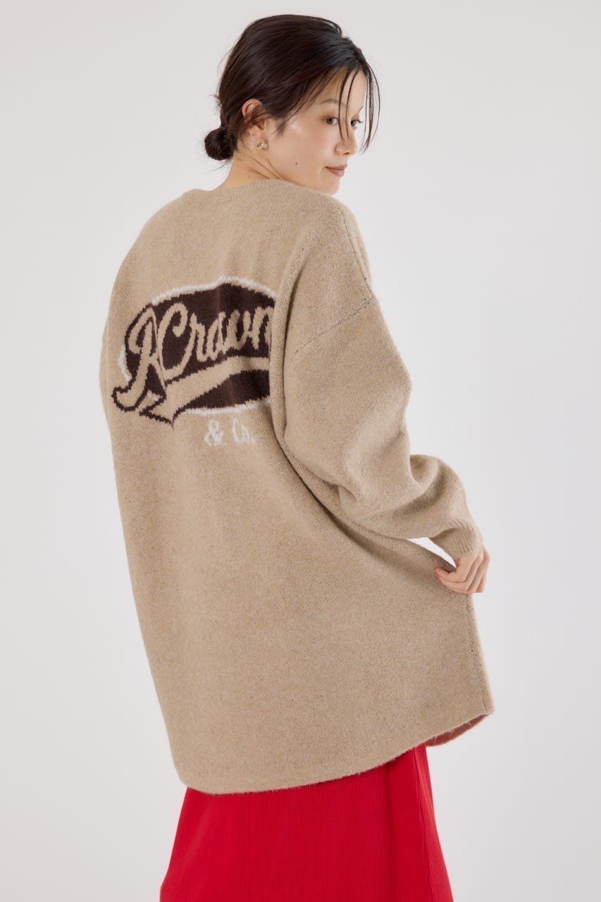 【ロデオクラウンズワイドボウル/RODEO CROWNS WIDE BOWL】のロゴブークレニットワンピース インテリア・キッズ・メンズ・レディースファッション・服の通販 founy(ファニー) 　ファッション　Fashion　レディースファッション　Fashion for Women　ワンピース　Dresses　ニットワンピース　Knit Dresses　おすすめ　Recommended / Our Picks　デニム　Denim, Jeans Material　フロント　Front, Front Design　ポケット　Pocket, Pocket Detail　BEG|ID: prp329100004788039 ipo3291000000035098432