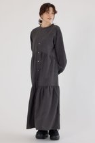 【ロデオクラウンズワイドボウル/RODEO CROWNS WIDE BOWL】のコーデュロイワンピース 人気、トレンドファッション・服の通販 founy(ファニー) ファッション Fashion レディースファッション Fashion for Women ワンピース Dresses ギャザー Gathered, Ruffled コーデュロイ Corduroy, Cord Fabric シンプル Simple, Minimal スリーブ Sleeve, Long Sleeve / Short Sleeve ティアードワンピース Tiered Dress, Flared Dress フロント Front, Front Design エレガント 上品 Elegant 無地 Plain, Solid Color A/W・秋冬 Autumn/Winter thumbnail L/BLK1|ID: prp329100004788044 ipo3291000000034907082