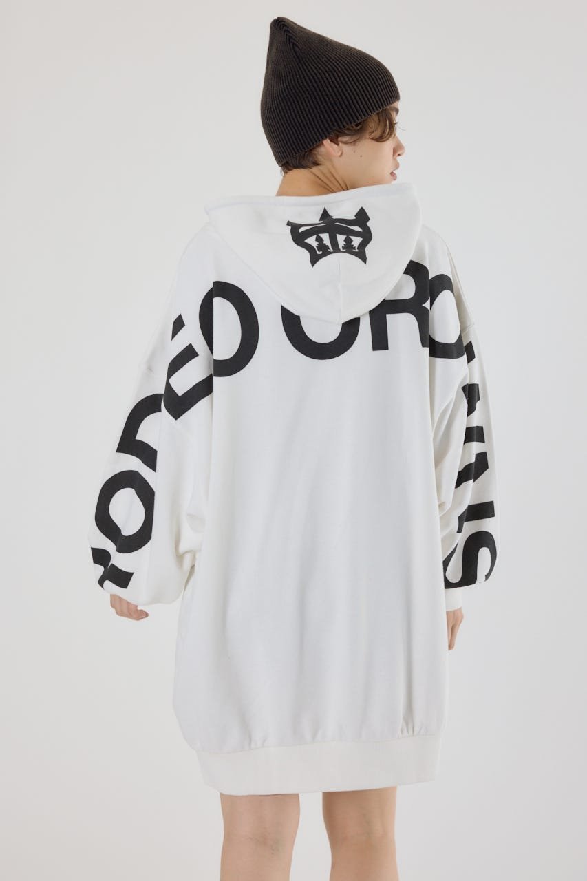 【ロデオクラウンズワイドボウル/RODEO CROWNS WIDE BOWL】のロゴパーカーワンピース 人気、トレンドファッション・服の通販 founy(ファニー) 　ファッション　Fashion　レディースファッション　Fashion for Women　ワンピース　Dresses　おすすめ　Recommended / Our Picks　シンプル　Simple, Minimal　スキニーデニム　Skinny Jeans, Slim Jeans　デニム　Denim, Jeans Material　バランス　Balance, Style Balance　ビッグ　Big, Oversized　フレア　Flare, Flared　フロント　Front, Front Design　プリント　Print, Printed Pattern　リラックス　Relax, Relaxed Fit　 other-1|ID: prp329100004788048 ipo3291000000035098424