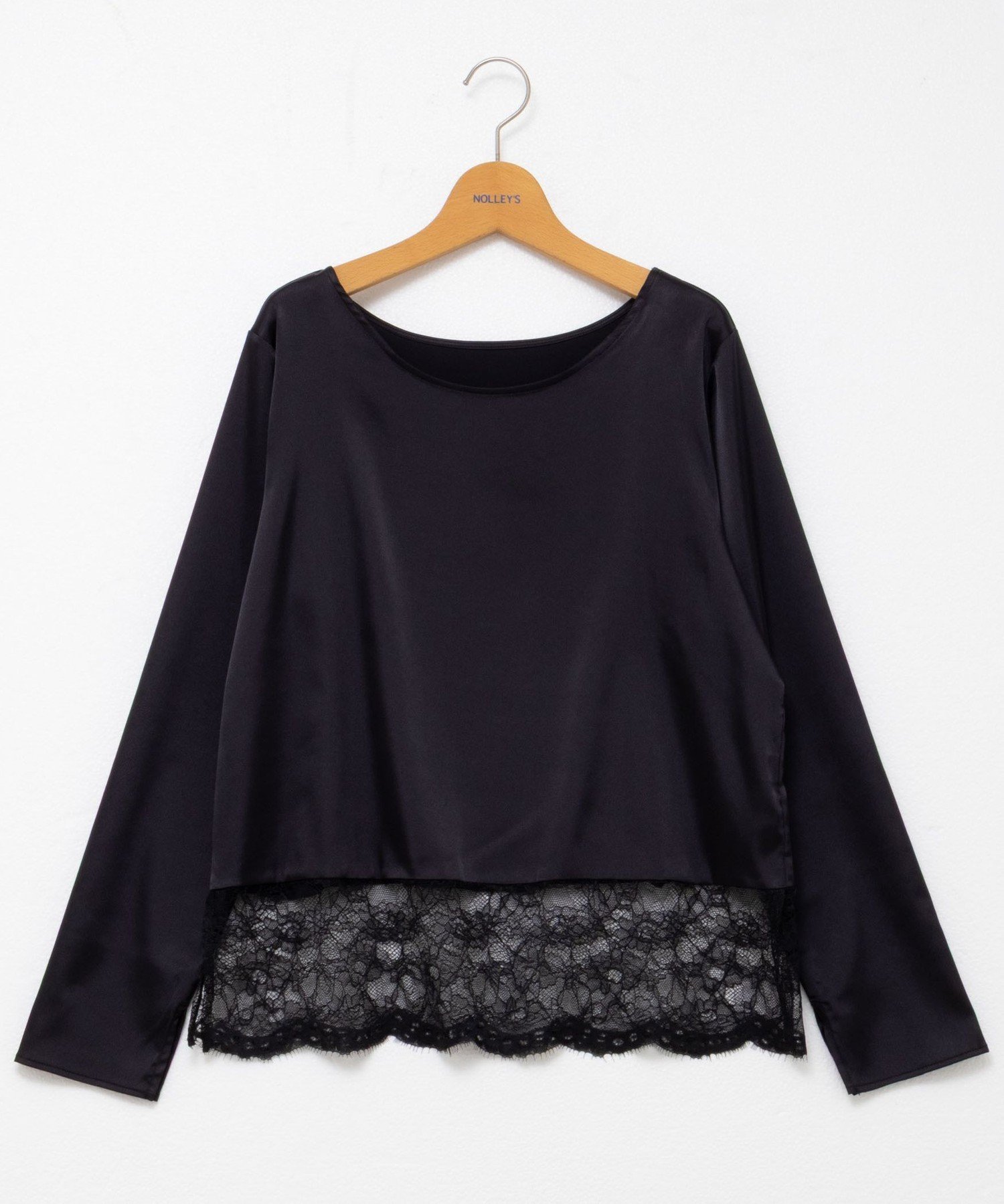 【ノーリーズ/NOLLEY'S】のウォッシャブル裾レース2WAYオトナサテンブラウス インテリア・キッズ・メンズ・レディースファッション・服の通販 founy(ファニー) ファッション Fashion レディースファッション Fashion for Women トップス・カットソー Cut & Sew Tops シャツ・ブラウス・オフィスカジュアル Elegant Blouses & Button-Ups インナー Innerwear ウォッシャブル Machine Washable サテン Satin, Glossy Fabric スカラップ Scallop, Scalloped Edge ストレッチ Stretch, Stretchy Fabric スリット Slit, Slit Detail トレンド Trend, Trending Now フェミニン Feminine, Girly レース Lace, Lace Fabric おすすめ Recommended / Our Picks 2025年 2025 2025-2026秋冬・A/W Autumn/Winter 2025–26 AW25–26 ブラック|ID: prp329100004788111 ipo3291000000034750170