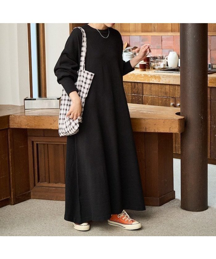 【フリークスストア/FREAK'S STORE】のフレア マキシ カラー ニット ワンピース【限定展開】 25AW インテリア・キッズ・メンズ・レディースファッション・服の通販 founy(ファニー) 　ファッション　Fashion　レディースファッション　Fashion for Women　ワンピース　Dresses　ニットワンピース　Knit Dresses　2025年　2025　2025-2026秋冬・A/W　Autumn/Winter 2025–26 AW25–26　フレア　Flare, Flared　マキシ　Maxi, Full Length　人気　Popular, Best Seller　定番　Standard, Basic Item　ブラック|ID: prp329100004788137 ipo3291000000035707891