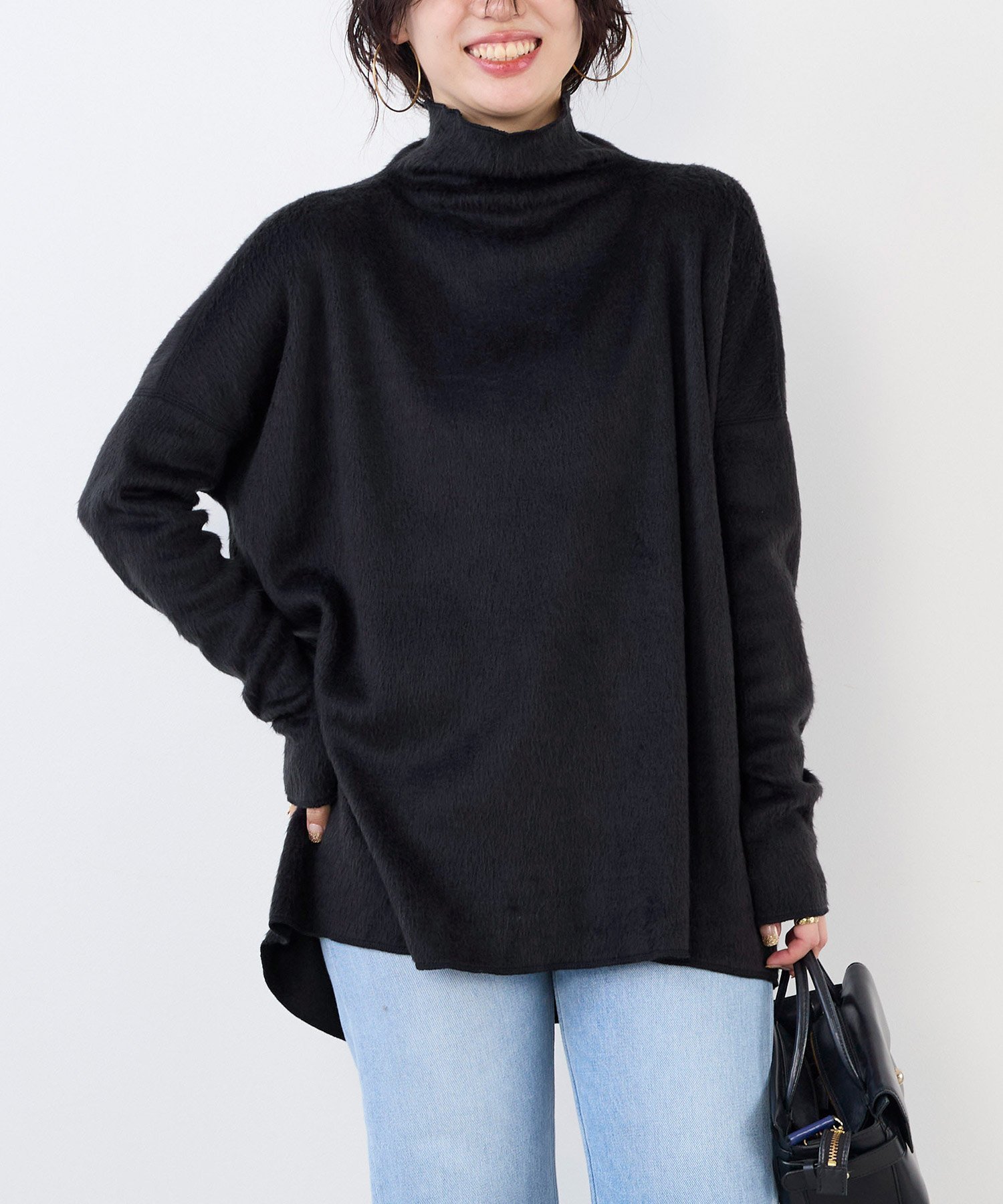 【マイカ ディール/MICA & DEAL】のシャギールーズタートルネックプルオーバー インテリア・キッズ・メンズ・レディースファッション・服の通販 founy(ファニー) 　ファッション　Fashion　レディースファッション　Fashion for Women　トップス・カットソー　Cut & Sew Tops　カジュアルプルオーバー・ニットトップス　Pullovers & Knit Tops / Casual Pullovers　タートルネック・ハイネックトップス　Turtlenecks & High-Neck Tops　軽量　Lightweight, Ultra Light　ハイネック　High Neck, Mock Neck　フレア　Flare, Flared　ルーズ　Loose, Oversized　ワイド　Wide, Wide Fit　おすすめ　Recommended / Our Picks　NAVY|ID: prp329100004788204 ipo3291000000034932238