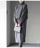 【アールピーエス/rps】のリブドルマンニット付アンサンブルタートルワンピース 人気、トレンドファッション・服の通販 founy(ファニー) ファッション Fashion レディースファッション Fashion for Women ワンピース Dresses ショート Short, Short Length シンプル Simple, Minimal スリット Slit, Slit Detail セットアップ Set-Up, Coordinated Outfit タートルネック Turtleneck, High Neck バランス Balance, Style Balance 再入荷 Restock / Back in Stock 切替 Switching, Contrast Panel 畦 Ribbed Knit thumbnail チャコールグレー|ID: prp329100004788217 ipo3291000000034811301