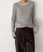 【キャナルジーン/CANAL JEAN】のSLEEK 細ボーダーロングTシャツ 人気、トレンドファッション・服の通販 founy(ファニー) ファッション Fashion レディースファッション Fashion for Women トップス・カットソー Cut & Sew Tops シャツ・ブラウス・オフィスカジュアル Elegant Blouses & Button-Ups ロングTシャツ・Tシャツ Longline T-Shirts & Tees おすすめ Recommended / Our Picks スウェット / スエット Sweatshirt, Sweatwear ボーダー Border, Stripe ロング Long, Long-Length thumbnail アイボリー|ID: prp329100004788259 ipo3291000000034938146