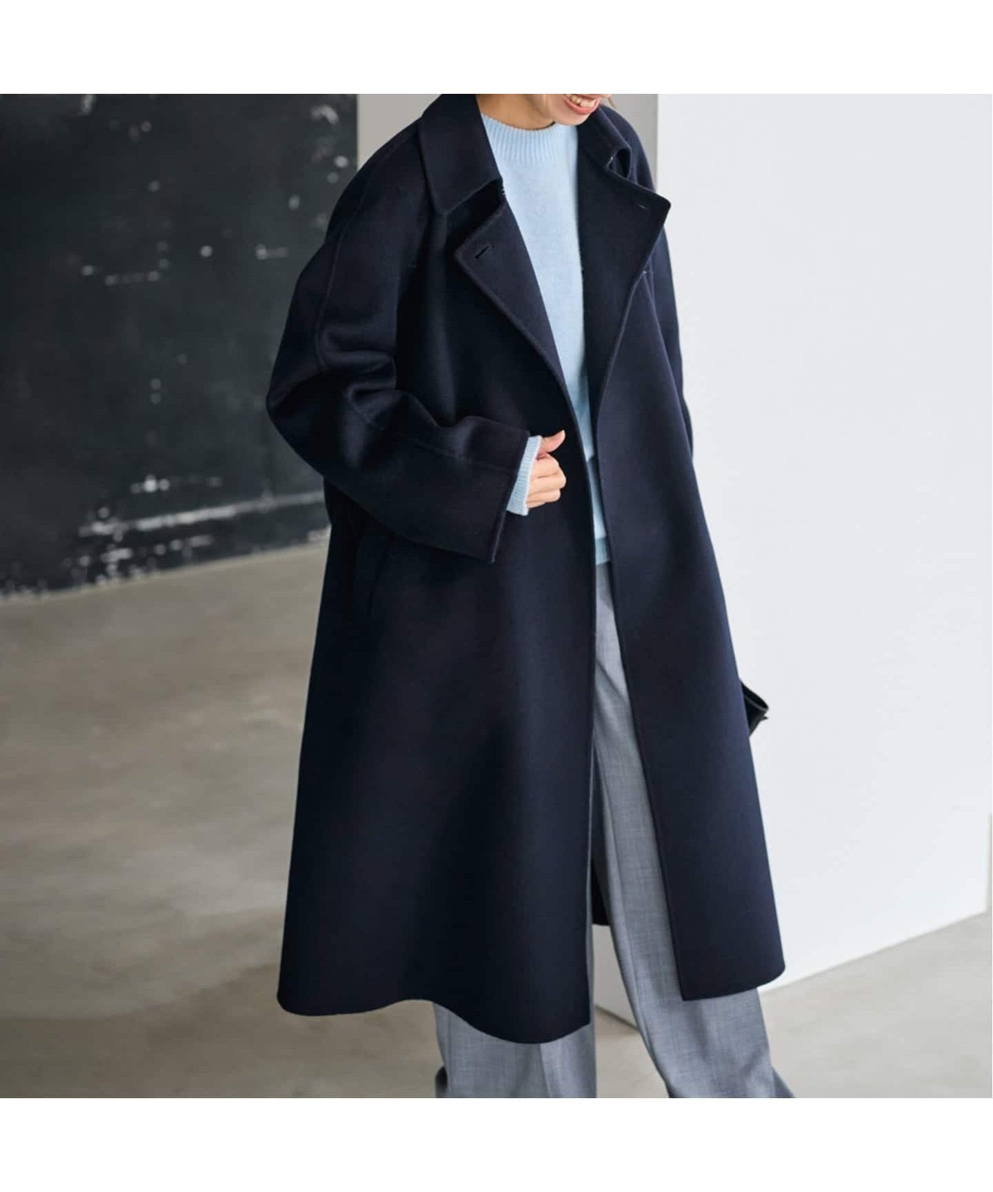 【フレームワーク/FRAMeWORK】の≪追加≫SUPER160 sバルカラーコート 3 インテリア・キッズ・メンズ・レディースファッション・服の通販 founy(ファニー) 　ファッション　Fashion　レディースファッション　Fashion for Women　アウター　Coat / Outerwear Collection　コート・ロングコート・ピーコート　Long Coats, Peacoats & More　おすすめ　Recommended / Our Picks　エレガント 上品　Elegant　再入荷　Restock / Back in Stock　冬　Winter / This Winter　防寒　Cold Protection, Winter-Ready　ネイビー|ID: prp329100004788261 ipo3291000000034925945