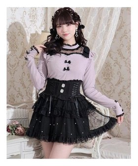 【ノエミ/NOEMIE】のデコルテチュールショルダーリボンカットソー 人気、トレンドファッション・服の通販 founy(ファニー) ファッション Fashion レディースファッション Fashion for Women トップス・カットソー Cut & Sew Tops カットソー・ベーシックTシャツ Cut-and-Sewn Tops / Stretch Tees & Basics おすすめ Recommended / Our Picks ビスチェ Bustier, Corset Top ボトム Bottoms, Lower Wear リボン Ribbon, Bow レース Lace, Lace Fabric |ID:prp329100004788323