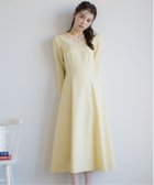 【ノエラ/Noela】のレースネックデザインワンピ 人気、トレンドファッション・服の通販 founy(ファニー) ファッション Fashion レディースファッション Fashion for Women ワンピース Dresses おすすめ Recommended / Our Picks ポケット Pocket, Pocket Detail レース Lace, Lace Fabric thumbnail イエロー|ID: prp329100004788330 ipo3291000000034883407