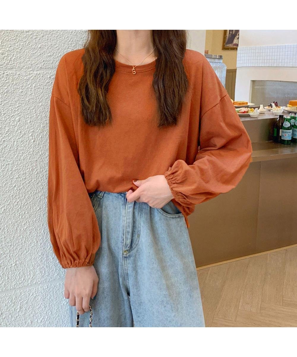 【ミニミニストア/miniministore】の長袖Tシャツ ドロップショルダーtシャツ インテリア・キッズ・メンズ・レディースファッション・服の通販 founy(ファニー) 　ファッション　Fashion　レディースファッション　Fashion for Women　トップス・カットソー　Cut & Sew Tops　シャツ・ブラウス・オフィスカジュアル　Elegant Blouses & Button-Ups　ロングTシャツ・Tシャツ　Longline T-Shirts & Tees　イエロー　Yellow　オレンジ　Orange　秋　Autumn　ショルダー　Shoulder, Shoulder Strap　ドロップ　Drop Shoulder, Dropped Style　長袖　Long Sleeve, Full Sleeve　パープル　Purple, Violet　無地　Plain, Solid Color　ラウンド　Round, Round Neck　リラックス　Relax, Relaxed Fit　楽ちん　Easy Fit, Comfortable　テラコッタ|ID: prp329100004788352 ipo3291000000034799662