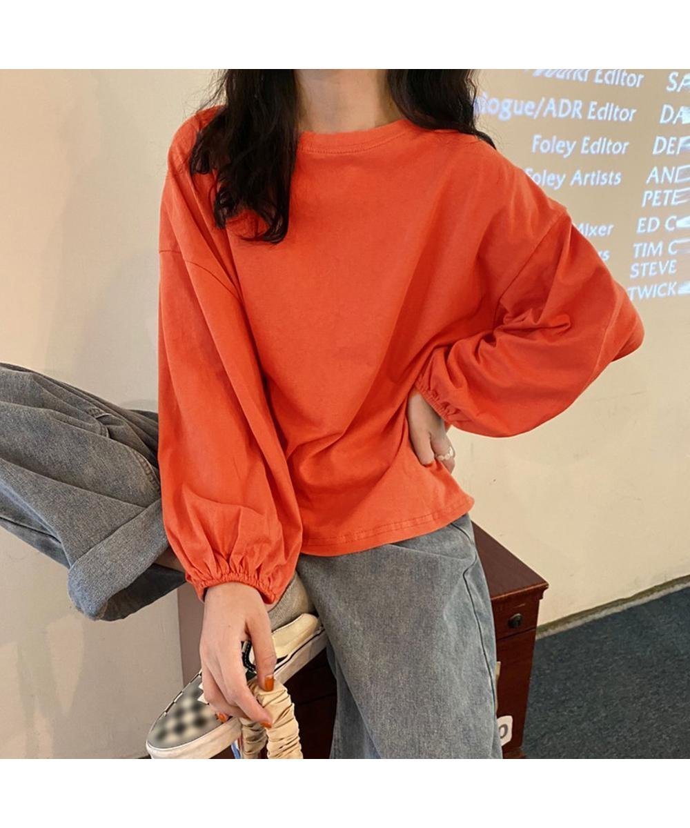 【ミニミニストア/miniministore】の長袖Tシャツ ドロップショルダーtシャツ インテリア・キッズ・メンズ・レディースファッション・服の通販 founy(ファニー) 　ファッション　Fashion　レディースファッション　Fashion for Women　トップス・カットソー　Cut & Sew Tops　シャツ・ブラウス・オフィスカジュアル　Elegant Blouses & Button-Ups　ロングTシャツ・Tシャツ　Longline T-Shirts & Tees　イエロー　Yellow　オレンジ　Orange　秋　Autumn　ショルダー　Shoulder, Shoulder Strap　ドロップ　Drop Shoulder, Dropped Style　長袖　Long Sleeve, Full Sleeve　パープル　Purple, Violet　無地　Plain, Solid Color　ラウンド　Round, Round Neck　リラックス　Relax, Relaxed Fit　楽ちん　Easy Fit, Comfortable　オレンジレッド|ID: prp329100004788352 ipo3291000000034799668