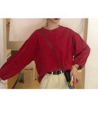 【ミニミニストア/miniministore】の長袖Tシャツ ドロップショルダーtシャツ ワインレッド|ID: prp329100004788352 ipo3291000000035253059