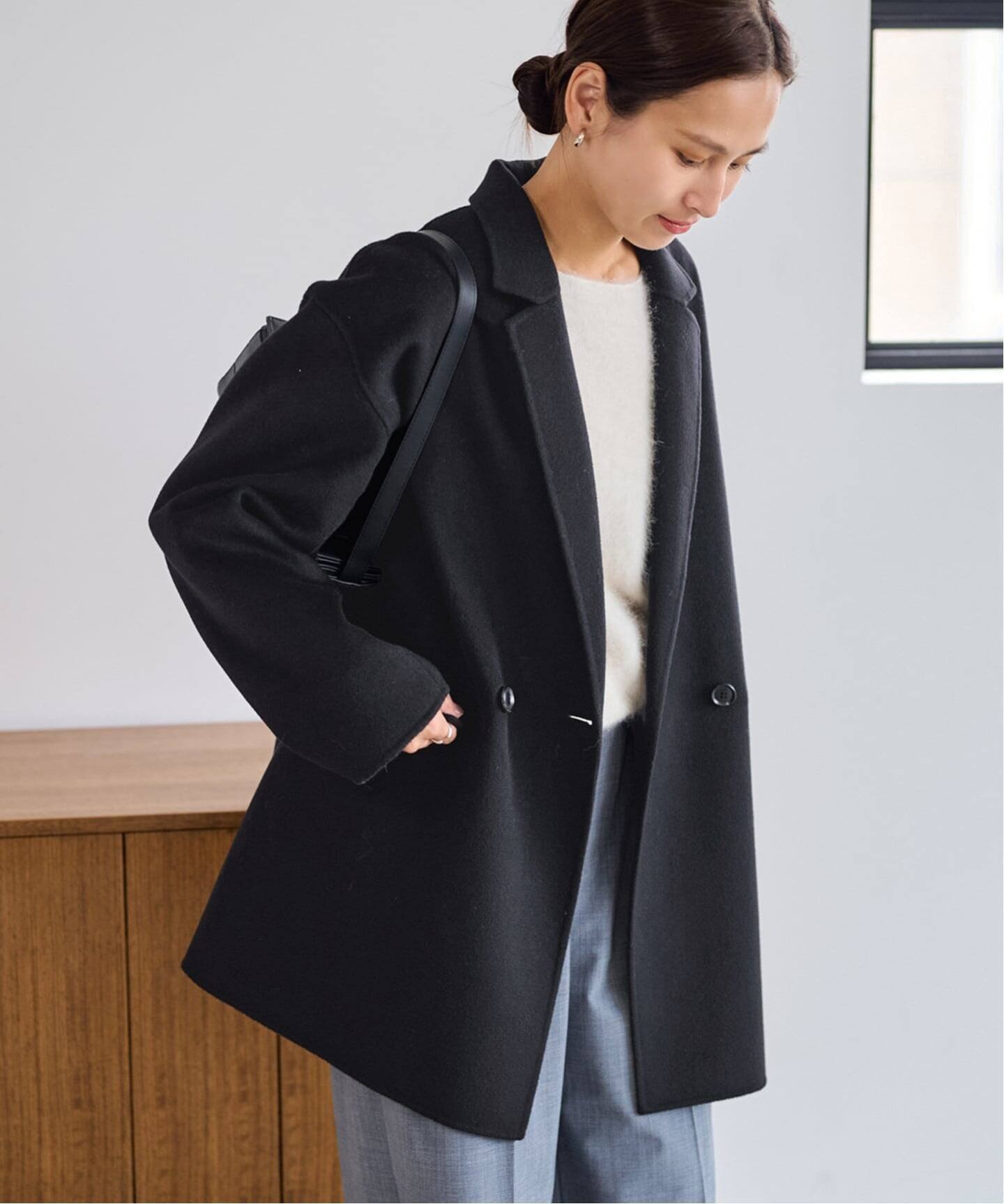 【フレームワーク/FRAMeWORK】の≪追加≫ハミルトンリバーテーラードコート 4 インテリア・キッズ・メンズ・レディースファッション・服の通販 founy(ファニー) 　ファッション　Fashion　レディースファッション　Fashion for Women　アウター　Coat / Outerwear Collection　コート・ロングコート・ピーコート　Long Coats, Peacoats & More　シンプル　Simple, Minimal　再入荷　Restock / Back in Stock　ブラック|ID: prp329100004788378 ipo3291000000034946596