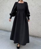 【ジュノア/JUNOAH】のボリュームスリーブジャガードワンピース 人気、トレンドファッション・服の通販 founy(ファニー) ファッション Fashion レディースファッション Fashion for Women ワンピース Dresses thumbnail ブラック|ID: prp329100004788390 ipo3291000000034837905