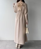 【ジュノア/JUNOAH】のmipiarl バックリボンフレアカットワンピース 人気、トレンドファッション・服の通販 founy(ファニー) ファッション Fashion レディースファッション Fashion for Women ワンピース Dresses thumbnail ピンクベージュ|ID: prp329100004788395 ipo3291000000034862174