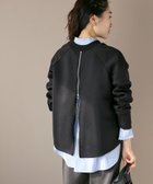 【ルクールブラン/le.coeur blanc】のバックジップボンディングトップス 人気、トレンドファッション・服の通販 founy(ファニー) ファッション Fashion レディースファッション Fashion for Women トップス・カットソー Cut & Sew Tops おすすめ Recommended / Our Picks フェミニン Feminine, Girly ワイド Wide, Wide Fit thumbnail ブラック|ID: prp329100004788411 ipo3291000000034789974