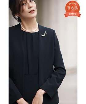 【デミルクス ビームス/Demi-Luxe BEAMS】の【期間限定+10%ポイントバック】【ビームスの百名品】トリアセ カラーレスジャケット* ビームスセレモニー2026 フォーマル セレモニー ノーカラー シーズンレス 人気、トレンドファッション・服の通販 founy(ファニー) ファッション Fashion レディースファッション Fashion for Women アウター Coat / Outerwear Collection レディースジャケット・軽アウター Jackets セレモニー Ceremony フォーマル Formal, Dressy |ID:prp329100004788415