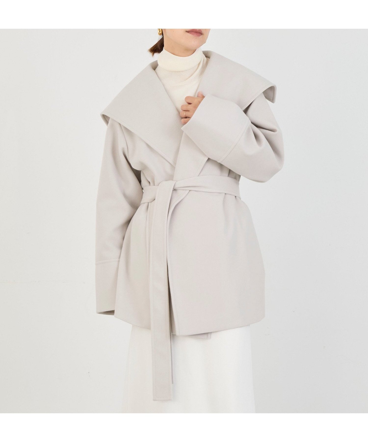 【マイカ ディール/MICA & DEAL】のショールカラーコート インテリア・キッズ・メンズ・レディースファッション・服の通販 founy(ファニー) ファッション Fashion レディースファッション Fashion for Women アウター Coat / Outerwear Collection コート・ロングコート・ピーコート Long Coats, Peacoats & More エレガント 上品 Elegant ショール Shawl, Wrap ジャケット Jacket, Outerwear タートルネック Turtleneck, High Neck ループ Loop, Loop Knit おすすめ Recommended / Our Picks GREIGE|ID: prp329100004788448 ipo3291000000035169133