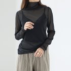 【ココモモ/COCOMOMO】のシアートップス 長袖 シアーインナー ハイネック シアーブラウス インナー ブラック|ID: prp329100004788476 ipo3291000000034929409