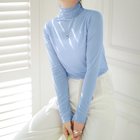 【ココモモ/COCOMOMO】のシアートップス 長袖 シアーインナー ハイネック シアーブラウス インナー ブルー|ID: prp329100004788476 ipo3291000000034929412