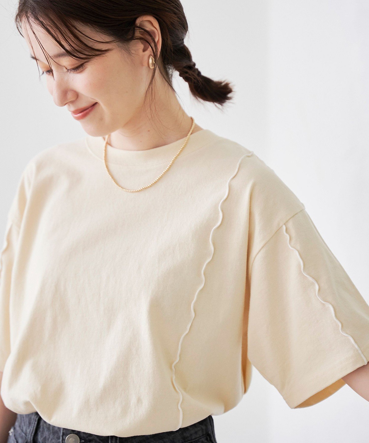 【コーエン/COEN】の配色メローデザインTシャツ 人気、トレンドファッション・服の通販 founy(ファニー) ファッション Fashion レディースファッション Fashion for Women トップス・カットソー Cut & Sew Tops シャツ・ブラウス・オフィスカジュアル Elegant Blouses & Button-Ups ロングTシャツ・Tシャツ Longline T-Shirts & Tees アシンメトリー Asymmetrical Style シンプル Simple, Minimal スタンダード Standard, Basic 夏 Summer 定番 Standard, Basic Item other-1|ID: prp329100004788496 ipo3291000000034795906