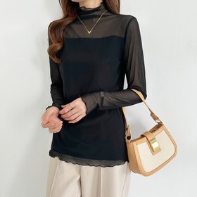 【ココモモ/COCOMOMO】の裏起毛 シアートップス ボディカバーシースルートップス シアー ハイネック 人気、トレンドファッション・服の通販 founy(ファニー) ファッション Fashion レディースファッション Fashion for Women トップス・カットソー Cut & Sew Tops シアー Sheer, See-Through トレーナー Sweatshirt, Trainer ハイネック High Neck, Mock Neck A/W・秋冬 Autumn/Winter |ID:prp329100004788526