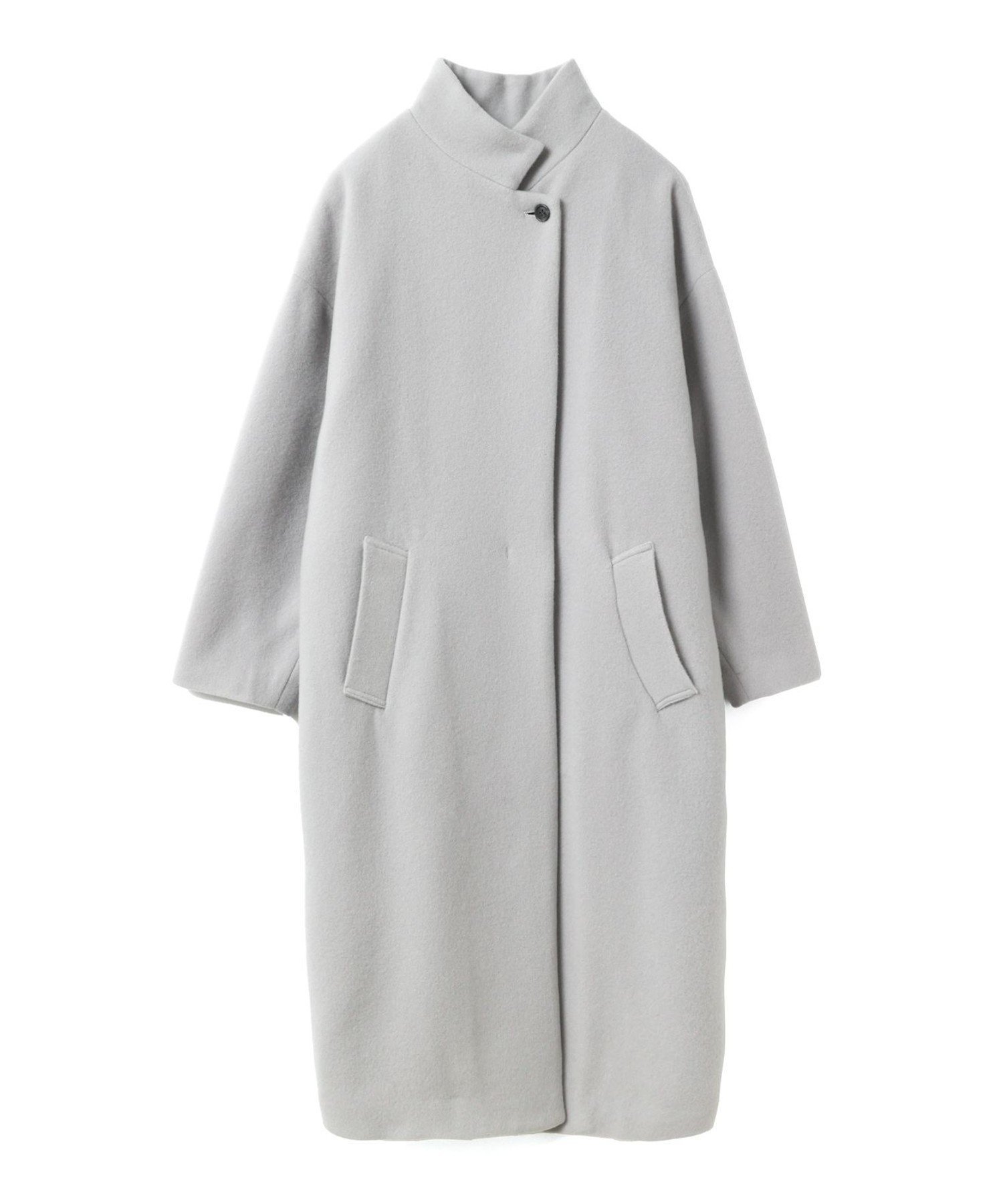 【マーコート/MARcourt】のmizuiro ind ウールブレンドスタンドカラーコート インテリア・キッズ・メンズ・レディースファッション・服の通販 founy(ファニー) 　ファッション　Fashion　レディースファッション　Fashion for Women　アウター　Coat / Outerwear Collection　コート・ロングコート・ピーコート　Long Coats, Peacoats & More　ライトグレー|ID: prp329100004788531 ipo3291000000034831174
