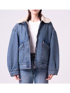 【リーバイス/Levis】のシェルパ ボンバージャケット 人気、トレンドファッション・服の通販 founy(ファニー) ファッション Fashion レディースファッション Fashion for Women アウター Coat / Outerwear Collection レディースジャケット・軽アウター Jackets フェイクムートン Faux Shearling, Faux Mouton thumbnail Light Indigo - Worn In|ID: prp329100004788551 ipo3291000000034894863