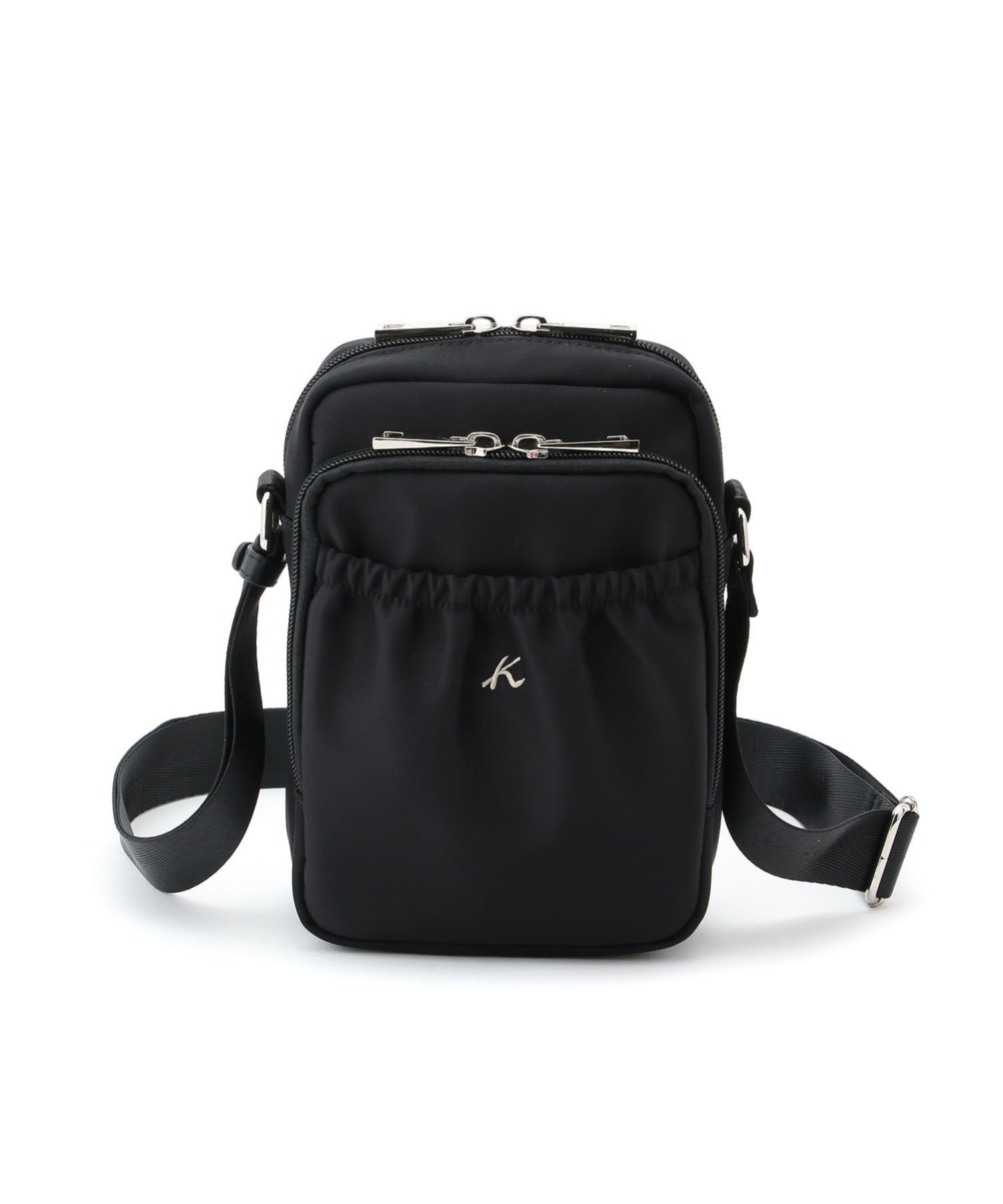 【キタムラケイツウ/KitamuraK2】のナイロンショルダーバッグ IM-77 インテリア・キッズ・メンズ・レディースファッション・服の通販 founy(ファニー) 　ファッション　Fashion　レディースファッション　Fashion for Women　おすすめ　Recommended / Our Picks　ギャザー　Gathered, Ruffled　シンプル　Simple, Minimal　ベーシック　Basic, Essential　ポケット　Pocket, Pocket Detail　クロ|ID: prp329100004788563 ipo3291000000034901973