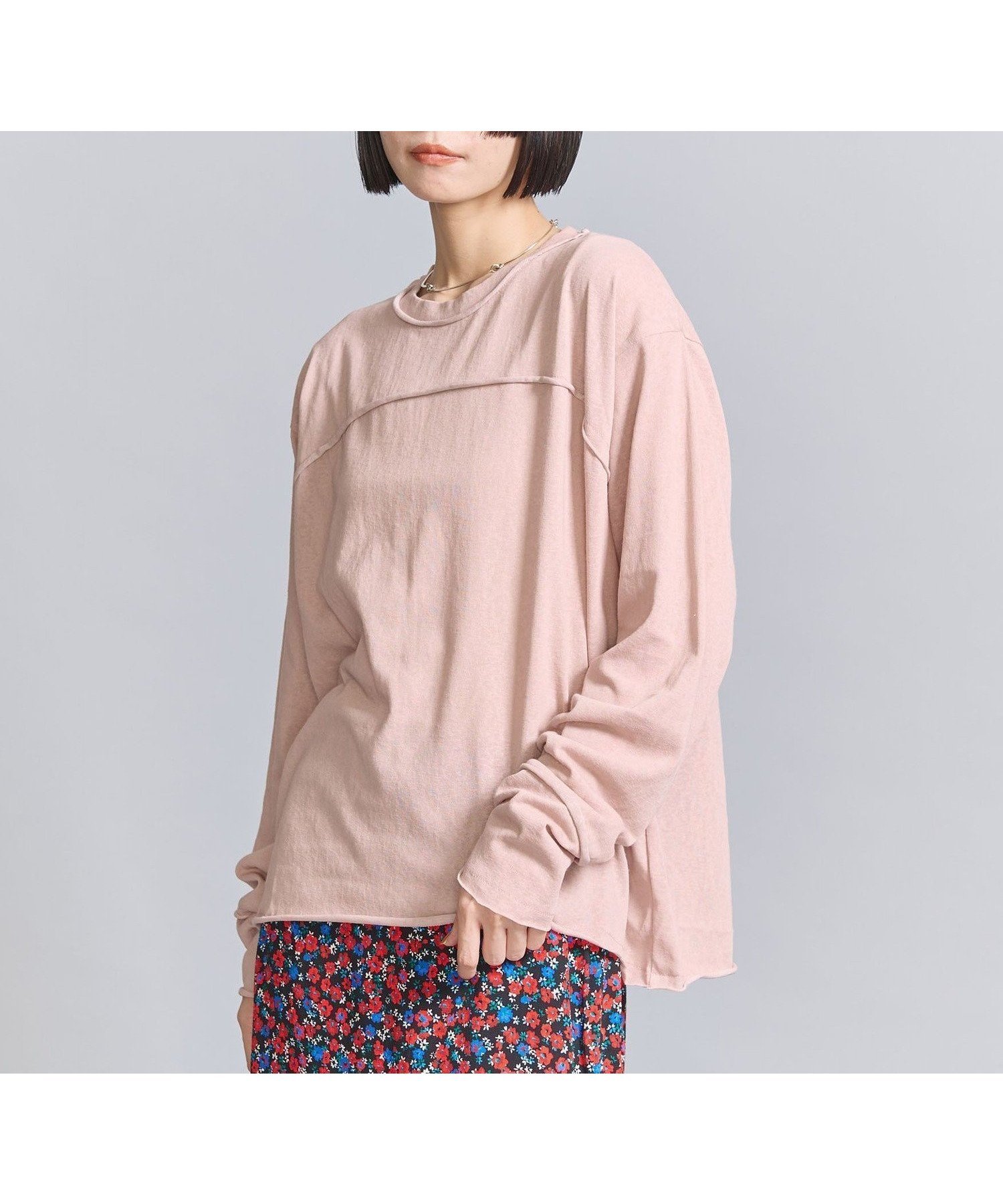 【ユナイテッドアローズ/UNITED ARROWS】のスラブカットオフ ロングスリーブTシャツ インテリア・キッズ・メンズ・レディースファッション・服の通販 founy(ファニー) 　ファッション　Fashion　レディースファッション　Fashion for Women　トップス・カットソー　Cut & Sew Tops　シャツ・ブラウス・オフィスカジュアル　Elegant Blouses & Button-Ups　ロングTシャツ・Tシャツ　Longline T-Shirts & Tees　インナー　Innerwear　カットオフ　Cut-Off Design　カットソー　Cut and Sewn Top　カーディガン　Cardigan, Knitwear　シアー　Sheer, See-Through　シンプル　Simple, Minimal　ジャケット　Jacket, Outerwear　スリーブ　Sleeve, Long Sleeve / Short Sleeve　トレンド　Trend, Trending Now　定番　Standard, Basic Item　ベスト　Vest, Waistcoat　ルーズ　Loose, Oversized　ロング　Long, Long-Length　アウトレット　Outlet / Clearance　おすすめ　Recommended / Our Picks　LT.PINK|ID: prp329100004788564 ipo3291000000034751917