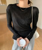 【ミニミニストア/miniministore】の長袖Tシャツ レディース 無地 透け ブラック|ID: prp329100004788568 ipo3291000000034901858