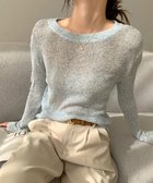 【ミニミニストア/miniministore】の長袖Tシャツ レディース 無地 透け ブルー|ID: prp329100004788568 ipo3291000000034901859