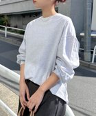【アンドミー/andme】の無地 ボーダー コットン ボリューム袖 Tシャツ オートミール|ID: prp329100004788571 ipo3291000000034751951