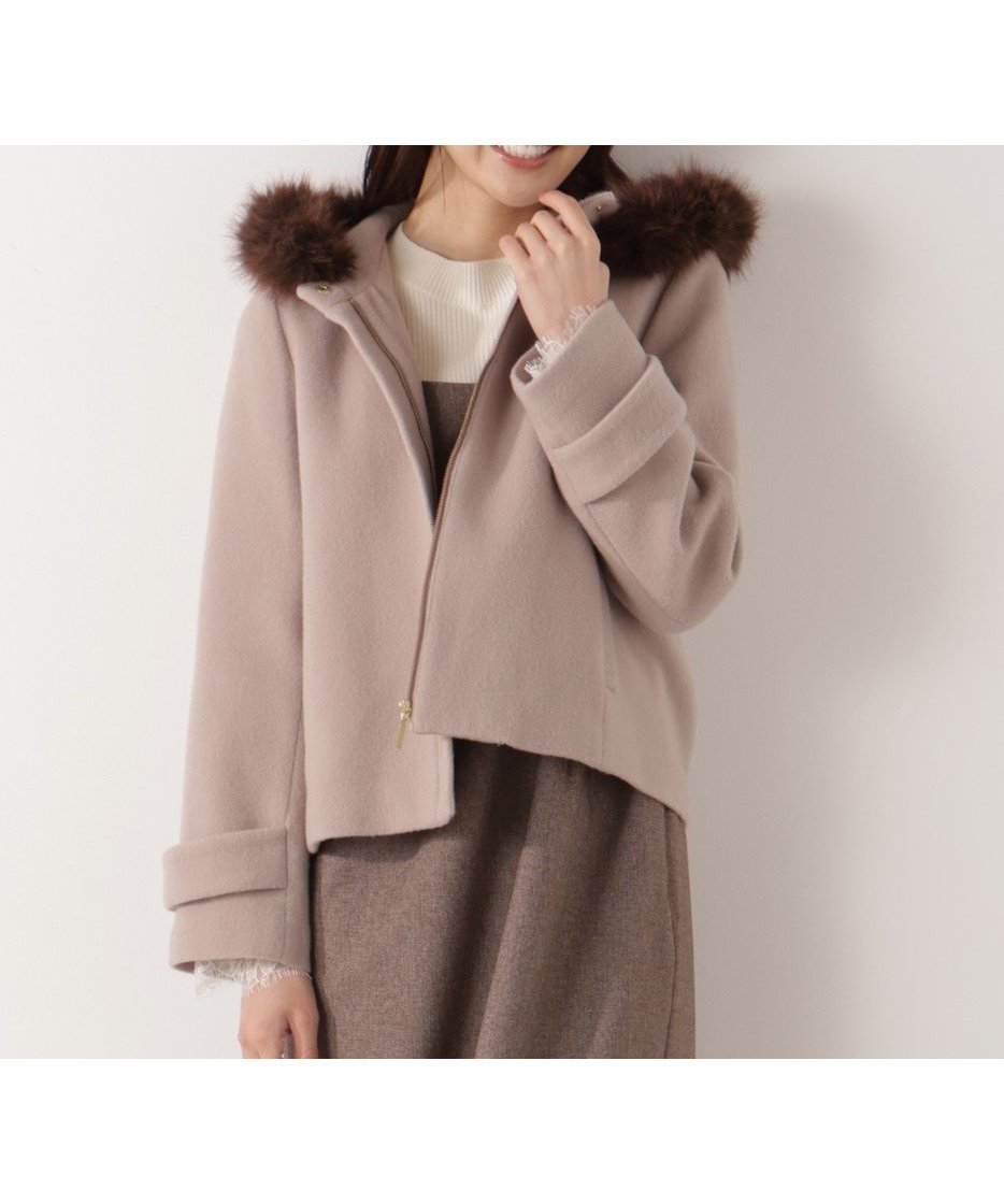 【プロポーション ボディドレッシング/PROPORTION BODY DRESSING】のモッサフードフェイクファーショートコート 25AW 人気、トレンドファッション・服の通販 founy(ファニー) ファッション Fashion レディースファッション Fashion for Women アウター Coat / Outerwear Collection コート・ロングコート・ピーコート Long Coats, Peacoats & More 2025年 2025 2025-2026秋冬・A/W Autumn/Winter 2025–26 AW25–26 ショート Short, Short Length フェイクファー Faux Fur, Imitation Fur フェミニン Feminine, Girly メルトン Melton, Heavy Wool 日本製 Made In Japan other-1|ID: prp329100004788589 ipo3291000000034800980