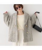 【ルージュヴィフラクレ/Rouge vif la cle】の【追加4】【一部店舗限定】ラメシャギースライバーPコート/ピーコート ライトグレー|ID: prp329100004788598 ipo3291000000035019616