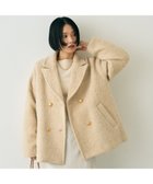 【ルージュヴィフラクレ/Rouge vif la cle】の【追加4】【一部店舗限定】ラメシャギースライバーPコート/ピーコート ベージュ|ID: prp329100004788598 ipo3291000000035019617