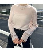 【アンドミー/andme】のテレコ シアー クルーネック 長袖 トップス グレージュ|ID: prp329100004788610 ipo3291000000034772501