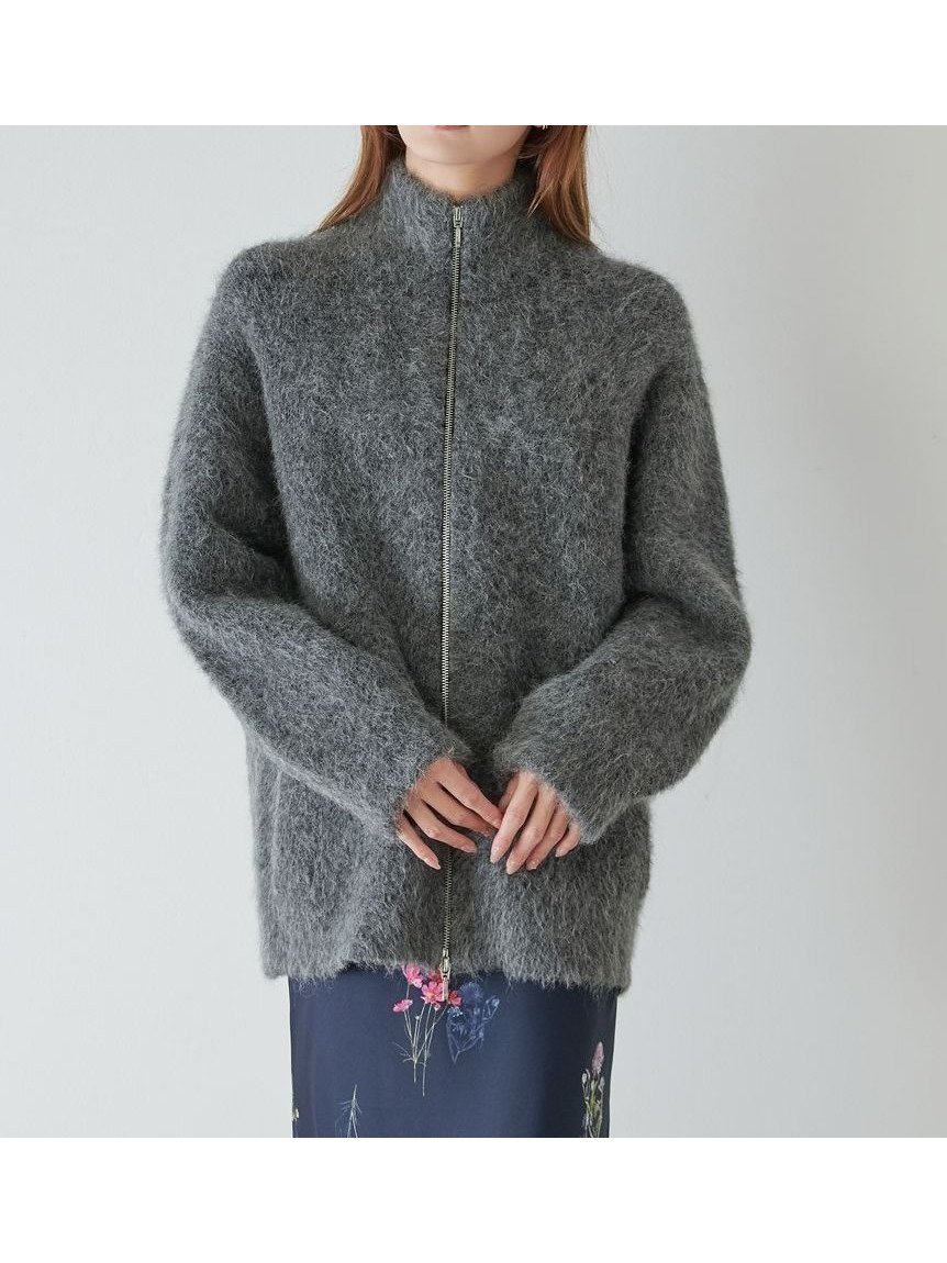 【スナイデル/SNIDEL】のアルパカシャギージップコート インテリア・キッズ・メンズ・レディースファッション・服の通販 founy(ファニー) 　ファッション　Fashion　レディースファッション　Fashion for Women　アウター　Coat / Outerwear Collection　コート・ロングコート・ピーコート　Long Coats, Peacoats & More　ショルダー　Shoulder, Shoulder Strap　ストレート　Straight, Straight Cut　スマート　Smart, Elegant　ドロップ　Drop Shoulder, Dropped Style　パステル　Pastel, Soft Color　ファブリック　Fabric, Textile　フォルム　Silhouette, Form　ポケット　Pocket, Pocket Detail　A/W・秋冬　Autumn/Winter　おすすめ　Recommended / Our Picks　DGRY[008]|ID: prp329100004788616 ipo3291000000034840755